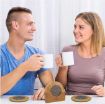 Picture of 6 PCS BAMBOO COASTER Wooden Coasters with Proper Coaster
