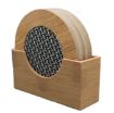 Picture of 6 PCS BAMBOO COASTER Wooden Coasters with Proper Coaster