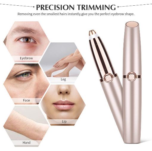 Picture of New eyebrow Flawless Women's Portable SafePainless Electric Eyebrow Trimmer Facial Hair Remover