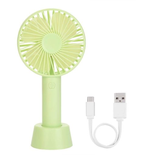 Picture of Portable Mini USB Battery Fan Air Cooling Handheld Fan Palm-Leaf Fan Personal Cooling Fans