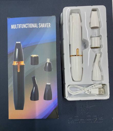 Picture of FLAWLESS 4in1 Rechargeable Multi functional Body Shaver Nose & Eyebrow Trimmer Shaver