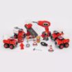 Picture of DIY Toy Set of Vehicle Set Assembly Toy Disassembling Fire Rescue Trucks Set Unbreakable Toy Fire Rescue `