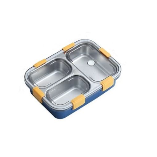 Picture of 3 COMPARTMENT Lunch Box for Kids – 3 Compartment Insulated Lunch Box Stainless Steel Tiffin Box