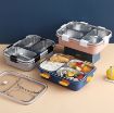 Picture of 3 COMPARTMENT Lunch Box for Kids – 3 Compartment Insulated Lunch Box Stainless Steel Tiffin Box