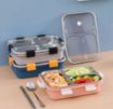 Picture of 3 COMPARTMENT Lunch Box for Kids – 3 Compartment Insulated Lunch Box Stainless Steel Tiffin Box