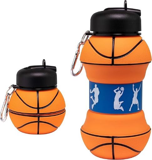 Picture of Basketball Water Bottle Water Bottle  Silicone Basketball waterbottle