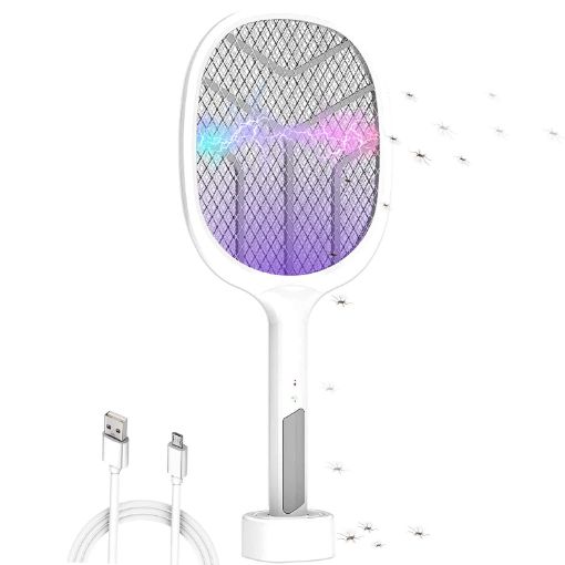 Picture of Mosquito Racket Bat with UV Light Mosquito Killer Lamp  Mosquito Bats Killer Racket Five Nights Pennywise with Dog Mosquito Killer Racket Rechargeable Handheld Electric Fly Swatter Mosquito Killer Racket