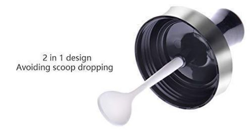 Picture of Glass Jar With Spoon  storage jar air tight jars and containers seasoning jar oil jar with spoon food storage jar honey dispenser in glass dining table jar set multipurpose jar for kitchen oil jar with spoon oil bottle with spoon