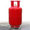 Picture of Stainless Steel Cylinder Trolley with Wheels Gas Trolly LPG Cylinder Stand  Stainless Steel Cylinder Trolley Heavy with 4 Wheels Gas Trolly