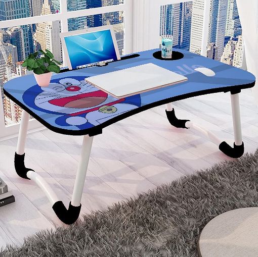 Picture of Cartoon Printed Laptop Table   Multi Purpose Foldable Laptop Kitty Cartoon Printed Kids Study Table