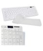 Picture of Keyboard Ultra thin white wireless keyboard and mouse laptop keyboard wired and desktop keyboard and mouse portable mini combo kit gaming keyboard PC and mac keyboard mouse pads Android TV Laptop Smart TV Compatible Slim USB Bluetooth Receiver