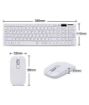 Picture of Keyboard Ultra thin white wireless keyboard and mouse laptop keyboard wired and desktop keyboard and mouse portable mini combo kit gaming keyboard PC and mac keyboard mouse pads Android TV Laptop Smart TV Compatible Slim USB Bluetooth Receiver