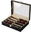 Picture of 8 Slot Eyeglass Sunglass Storage Box 8 SLOT GOGGLE BOX Leather Glasses Display Case Storage Organizer Collector Box