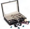 Picture of 8 Slot Eyeglass Sunglass Storage Box 8 SLOT GOGGLE BOX Leather Glasses Display Case Storage Organizer Collector Box