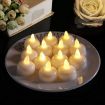 Picture of LED Flameless Flickering Electric Tea Light Candles  Water Sensor Battery Operated LED Floating Flameless & Smokeless Tealight Candles Perfect for Diwali