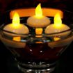 Picture of LED Flameless Flickering Electric Tea Light Candles  Water Sensor Battery Operated LED Floating Flameless & Smokeless Tealight Candles Perfect for Diwali
