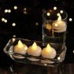 Picture of LED Flameless Flickering Electric Tea Light Candles  Water Sensor Battery Operated LED Floating Flameless & Smokeless Tealight Candles Perfect for Diwali