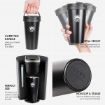 Picture of Double Wall Vacuum Insulated Coffee Mug with temperature Double Wall Stainless Steel Vacuum Insulated Travel Tea and Coffee Mug Insulated Cup for Hot & Cold Drinks Car Thermos Mugs Coffee Tea Thermal Bottle Tumbler Vacuum Flasks & Thermos (500ML)