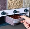 Picture of 3 Section Wall Mount Storage Container  Push Button Wall Mount Container Save Space on Kitchen Counter Measuring Cup Lid Airtight
