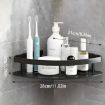 Picture of Aluminum Bathroom Corner Self-Adhesive Bathroom Corner Rack Storage Shelves Bathroom Storage Rack Corner Stainless Steel Bathroom Corner Shelf Organizer Storage Bathroom Shelf Shelves Corner
