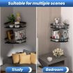 Picture of Aluminum Bathroom Corner Self-Adhesive Bathroom Corner Rack Storage Shelves Bathroom Storage Rack Corner Stainless Steel Bathroom Corner Shelf Organizer Storage Bathroom Shelf Shelves Corner