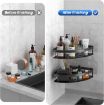 Picture of Aluminum Bathroom Corner Self-Adhesive Bathroom Corner Rack Storage Shelves Bathroom Storage Rack Corner Stainless Steel Bathroom Corner Shelf Organizer Storage Bathroom Shelf Shelves Corner
