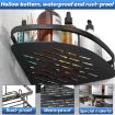 Picture of Aluminum Bathroom Corner Self-Adhesive Bathroom Corner Rack Storage Shelves Bathroom Storage Rack Corner Stainless Steel Bathroom Corner Shelf Organizer Storage Bathroom Shelf Shelves Corner