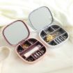 Picture of Travel Jewelry Box Small and Portable Jewelry Storage Box  Jewelry Storage Box with Mirror  Mini Portable Jewellery Box  Small Jewelry Box with Mirror  Small Jewelry Box