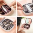 Picture of Travel Jewelry Box Small and Portable Jewelry Storage Box  Jewelry Storage Box with Mirror  Mini Portable Jewellery Box  Small Jewelry Box with Mirror  Small Jewelry Box