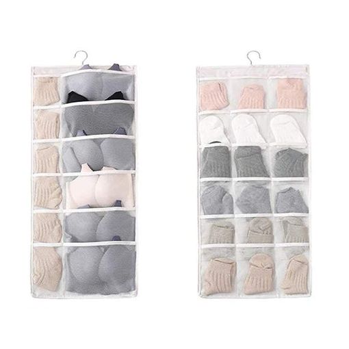 Picture of 30 GRID ORGANIZER BAG 30 Grid Transparent Multifunctional Double Sided Space Saver Wardrobe Closet Organizer