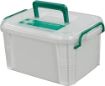 Picture of Plastic Portable Emergency Medical Kit Medicine Organizer Storage Container First Aid Box with Locking Lid & Carry Handle for Home Camping Travel Family Medicine Box