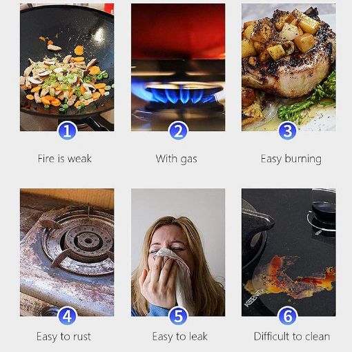 Picture of Delicate 1pc Energy Saving Gas Hood Cover Windproof Gather Fire Wok Stand PORTABLE GAS STAND