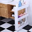 Picture of 3 Layer Slim Rack  Saving Storage Organizer Kitchen Bathroom Bedroom  Shelf with Moving Wheels