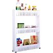 Picture of 3 Layer Slim Rack  Saving Storage Organizer Kitchen Bathroom Bedroom  Shelf with Moving Wheels