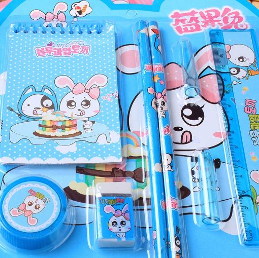Picture of 8 PCS Stationary Set  pencil set with note kids stationary set