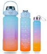 Picture of Set of 3 Water Bottle with Motivational Time Marker MOTIVATIONAL WATER BOTTLE 3 PCS SET