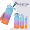 Picture of Set of 3 Water Bottle with Motivational Time Marker MOTIVATIONAL WATER BOTTLE 3 PCS SET