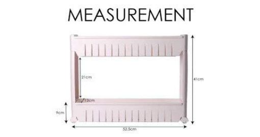 Picture of 2 Layer Slim Rack  plastic trolly plastic rack White Storage Organizer Slim Rack Saving Storage Organizer Rack Organizer Rack Shelf with Wheels for Easy Movement