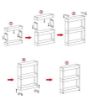 Picture of 2 Layer Slim Rack  plastic trolly plastic rack White Storage Organizer Slim Rack Saving Storage Organizer Rack Organizer Rack Shelf with Wheels for Easy Movement