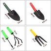 Picture of Gardening Tools Seed Handheld Shovel Rake Spade Trowel with Pruning Shear and Gloves (Ergonomic Handles)