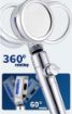 Picture of Pressure Turbo Fan Shower Head with Filter and Pause SwitchHandheld Shower Head