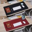 Picture of Desk Pad Desk Protector Mat Dual Side PU Leather Desk Mat Large Mouse Pad Writing Mat Waterproof Desk Cover Organizers Office Home Table Gaming Decor