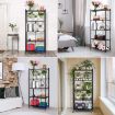 Picture of Shelving Unit Storage Rack on Wheels Large Capacity  Five Layer Kitchen Rack Foldable Steel Rack with wheels