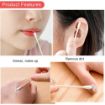Picture of Wooden Ear Wax Cleaning Buds  Multipurpose Cotton Swabs Wooden Stick Double Head Tips Natural Pure Cotton Ear Buds Swabs Ear Cleaning Picks