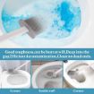 Picture of toilet cleaning brush silicone Silicone Antibacterial Bristles Toilet Brush with Holder Set - Deep-Cleaning No-Slip Long Plastic Handle Quick Drying Flexible Bristles Brush Clean Toilet Corner