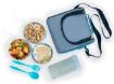 Picture of Stainless Steel 3 Container, 1 Plastic Casseroles and Plastic Bottle Lunch Box Tiffin Set with Bag