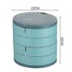 Picture of 4-Layer 360 Degree Rotating ROUND Jewellery Organizer Box with Mirror partation  Jewellery Organisers Storage Box  Makeup Pouch BOX