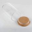Picture of bamboo lid jar1200 ML Airtight clear glass storage canister with wood lid food storage container jar with sealing bamboo lid