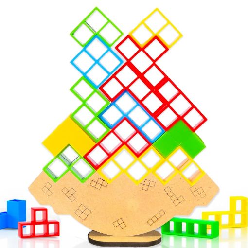 Picture of Tetra Tower (16 Pcs) Tetra Tower Balancing Stacking Toys Building Blocks