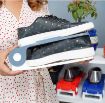 Picture of lastic Adjustable Shoe Organizers  djustable Shoe Slots Organizer, Shoe Stacker Storage Portable Shoe Rack